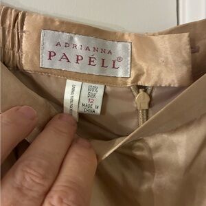 Adrianna Papell lined 100% silk pants.